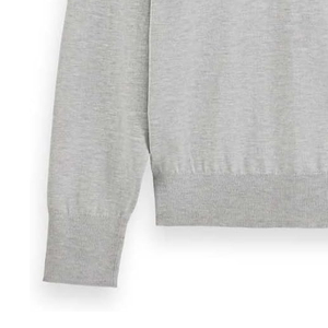 Suéter de Cuello Alto para Hombre, Color Gris Sólido, Manga Larga, Tejido de Punto, para Otoño - Product Image 6