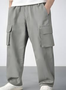 Pantalones Cargo Jogger de Pierna Recta Oversize de 240 GSM, Tejido Pesado, Estilo Urbano, Táctico y Casual, Venta al por Mayor - Product Image 4