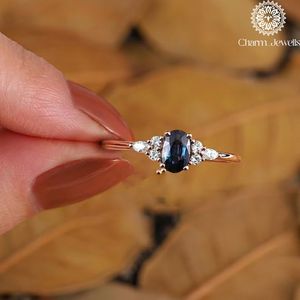Charm Jewells <b>Cushion</b> Cut Moissanite Silver Engagement Ring Rose Gold Plated Prong Setting IGI Certified Women's Classic Wedding - Product Image 5