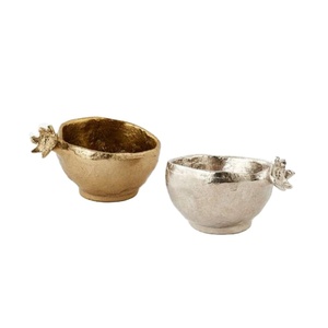 Silver And Gold Dish Metal <b>Dessert</b> <b>Bowls</b> Gifts <b>Sets</b> Handcrafted Latest Design Candies Chocolate <b>Bowl</b> Parties Holiday Decoration - Product Image 1