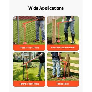 Estrattore per Pali a T da 36 Pollici per Recinzioni, in Acciaio, Resistente, con Capacità di Carico di 660 libbre, Attrezzo Salva-Lavoro per Rimozione Chiodi da Recinzioni - Product Image 3
