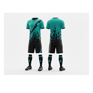 Uniforme de Fútbol Profesional, Camiseta y Pantalones Cortos, Sublimación Completa |   Tallas para Hombres, Mujeres y Jóvenes |   Ropa Deportiva Ligera de Secado Rápido para Entrenamiento - Product Image 2