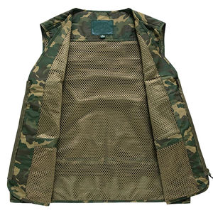 Gilet de pêche décontracté pour homme en polyester, multi-poches, haute qualité, personnalisé, très vendu, pour sports de plein air et chasse en hiver - Product Image 3