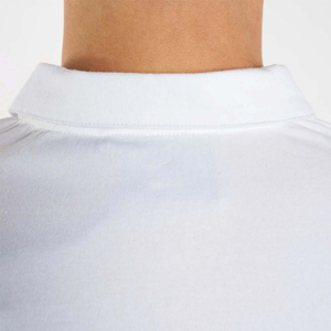 Chemises polo blanches pour hommes personnalisées, 100% coton, respirantes, manches courtes, tissu uni, décontractées, grandes tailles, logo imprimé - Product Image 6