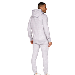 Ensemble survêtement homme en coton épais respirant avec logo personnalisé, idéal pour l'hiver – Sweat à capuche et pantalon de jogging grande taille pour le sport et le streetwear - Product Image 2