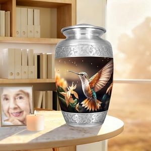 Urne funéraire pour cendres d'adultes avec finition artistique pour la conservation des restes, les cérémonies commémoratives et un hommage familial significatif - Product Image 1