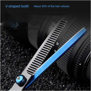 Ensemble de ciseaux de coiffure professionnels en acier inoxydable pour droitiers, qualité A+, ciseaux droits et ciseaux à effiler - Product Image 4