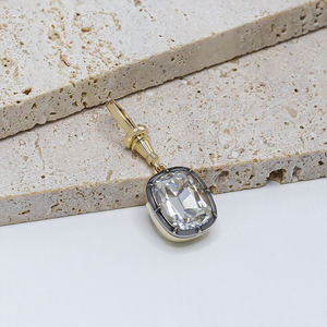custom 5ct elongated cushion omc moissanite pendant 925 <b>silver</b> women moissanite pendant vintage old mine cut <b>choker</b> Pendants - Product Image 3