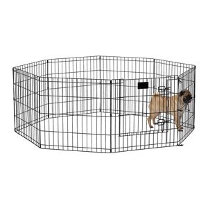 Enclos d'exercice pour animaux de compagnie de 24 pouces pour usage intérieur et extérieur, espace de jeu de 16 pieds carrés, enclos pliable pour chien à porte simple avec grande ouverture - Product Image 2