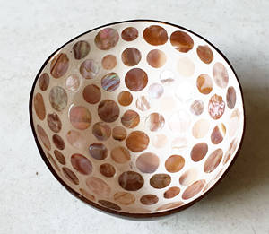 Offre Exclusive : Bol en Cuir de Coquille d'Œuf Laqué Fait Main, Bol de Service Décoratif Élégant, Collection Cadeau pour la Maison - Product Image 2