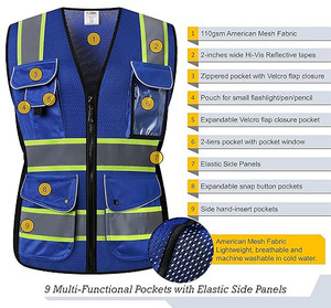 Precio de Mayoreo Directo de Fábrica, Diseño Personalizado, Chaleco de Seguridad Reflectante de Alta Calidad 100% Poliéster para Mujer - Product Image 4