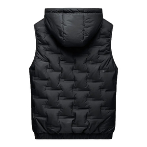 Chaleco acolchado de invierno para hombre, con capucha, impermeable, transpirable, estilo hip hop, con logo personalizado, precio al por mayor - Product Image 2