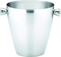 Bac à boissons rond à double paroi martelé, 3 gallons, en acier inoxydable, seau à glace