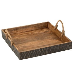 Nouvel arrivage : Plateau de service en bois naturel fait main pour aliments – Dernier modèle en bois de manguier pour la maison, le bureau et la cuisine - Product Image 2
