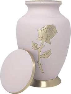 Urna Funeraria para Adultos Golden Rose de 220 Pulgadas Cúbicas, Diseño Personalizado, Hecha a Mano, Estilo Moderno Vintage, Florero de Mesa, Metal OEM - Product Image 2