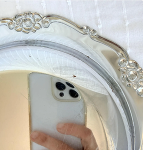 Magnifique plateau de service ovale en argent, couleur argent, personnalisé, pour le thé et le café, idéal pour les mariages et les réceptions. - Product Image 3