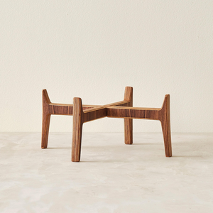 Handmade Wooden <b>Plant</b> Stand with Woven Basket Planter for Indoor <b>Plants</b> Living Room and Home Decoration - Product Image 3