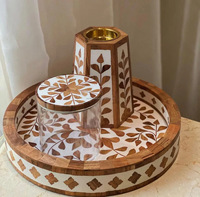 Brûleur d'encens religieux Mubkhar de luxe en bois de santal avec incrustation de résine, style calligraphie, pour décoration intérieure, charbon d'Arabie, fraise