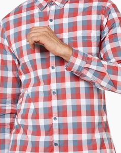 Camisas a cuadros transpirables personalizadas al por mayor para hombre, camisas casuales a cuadros con botones para hombre y moda casual de oficina. - Product Image 4