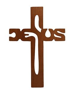 Placa de tallado Floral para el hogar, Cruz de pared hecha a mano, antigua, santa católica, de Jesús, para el hogar - Product Image 1