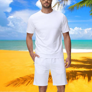 ชุดเซ็ตเสื้อยืดและกางเกงขาสั้นลำลองสำหรับผู้ชายแบบสปอร์ตและชายหาด รุ่นใหม่ล่าสุด สั่งตัดได้ตามต้องการ สำหรับฤดูร้อน - Product Image 5