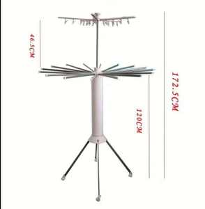 Tendedero de Ropa Redondo de Acero Inoxidable de Lujo, de Tres Niveles, Plegable, de Alta Capacidad, para Sala de Estar - Product Image 3