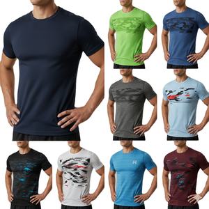 T-shirts pour hommes à col rond, coupe ajustée, tissu doux et respirant, légers, idéaux pour les occasions décontractées ou la salle de sport, OEM, étiquette privée, export - Product Image 2