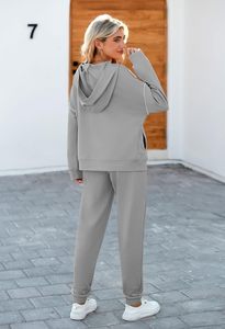 Relaxed Fit Matching <b>Set</b> with Jogger Pants Women Tracksuit Soft and Comfy Two Piece <b>Lounge</b> <b>Set</b> Women Tracksuit - Product Image 3