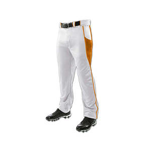 Uniforme de Béisbol Personalizado Unisex, Cuello en V, Manga Corta, Absorbente de Humedad, Estampado Frontal, Bloques de Color, 100% Poliéster, Blanco y Dorado - Product Image 3