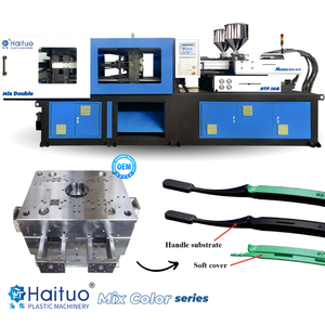Machine de moulage par <span class=keywords><strong>injection</strong></span> automatique à deux couleurs à grande vitesse de 168 tonnes pour la production de masse de poignée de brosse à dents - Product Image 1