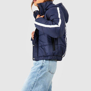 Manteau d'hiver pour femmes, doudoune matelassée coupe-vent grande taille, chaude, zippée, style sport, personnalisable - Product Image 3