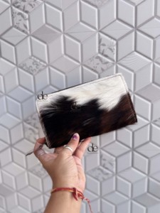 Cowhide <b>Fur</b> Wallet for Women Hair on Hide Leather Purse New Design Clutch Card Phone Case Western Clutch Women - Product Image 4