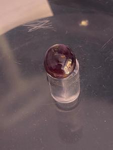 Cabochon ovale de rubis étoilé naturel de 6,63 carats – Pierre précieuse rouge violacée en vrac - Product Image 4