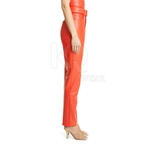 Pantalones de cuero de moda para mujer, de cintura alta, ajustados y elásticos, para un estilo diario seguro y ocasiones especiales. - Product Image 4