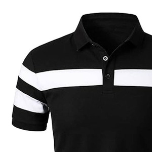 Black And <b>White</b> Men Premium Cotton Polo Shirt Short Sleeve Summer Slim Fit Casual and Formal Wear Polo <b>Tee</b> Shirt Streetwear - Product Image 5