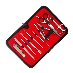 13 Piece Professional Luxurious Manicure Pedicure Kit Stainless Steel 5-in-1 Nail Clipper Trimming Scissors Cuticle <b>File</b> Durable - Product Image 6