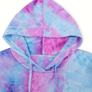 Women's Cotton Hoodie <b>Crop</b> Top with <b>Long</b> <b>Sleeves</b> Customized Quick Dry Tie Dye Design Front Logo Winter Women <b>Crop</b> Hoodies - Product Image 3
