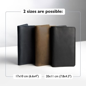 Funda para Chequera de Cuero Liso de Fabricante, Fundas para Chequera de Cuero Genuino con 2 Bolsillos, Porta Cheques Impermeable - Product Image 3