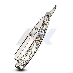 มีดโกนหนวดสำหรับผู้ชาย แบบพับได้ ด้ามจับมีดโกนตรง สำหรับร้านเสริมสวยมืออาชีพ ใช้ในบ้าน โกนหนวด ตัดแต่งหนวดเคราด้วยมือ - Product Image 1