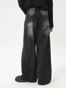 กางเกงยีนส์ขายาวเต็มตัวสำหรับผู้ชาย, กางเกงยีนส์ทรงตรงน้ำหนักเบาลายท้องฟ้าสีน้ำเงิน - Product Image 5