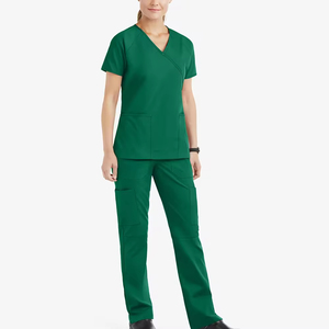 Uniforme Médico Tricolor con Cuello en V, Uniformes Médicos Profesionales Multitono, Ropa de Trabajo Transpirable y Duradera para el Sector Sanitario - Product Image 2
