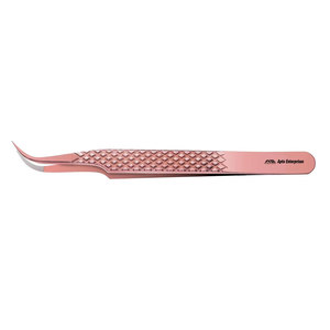 Applicateur de cils durable pour faux-cils en bande, instruments de beauté écologiques, pince à épiler courbée pour le soin des cils en acier inoxydable - Product Image 3