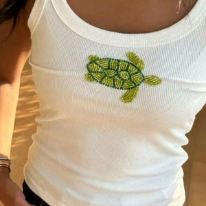 Porte-clés élégant brodé de perles de rocaille fait main, breloque en perles de rocaille brodées - Product Image 4