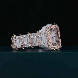 Luxury Design Watch for Men Custom Design Hip Hop Jewelry Moissanite Diamond Watch for Rappers Stainless Steel Watch - Product Image 3