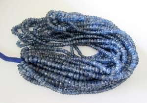 Lot de 5 brins de perles facettées en kyanite bleue, perles de pierres précieuses naturelles en kyanite, vente en gros - Product Image 5