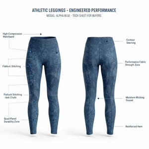 Leggings de sport et de yoga tendance et élégants, personnalisables avec logo, pour la course et l'entraînement, vente en gros - Product Image 2