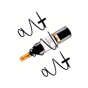 Porte-vin artisanal rustique en fer forgé pour 3 bouteilles – Support de comptoir durable en métal – Décoration unique pour cuisine, bar ou ferme équestre - Product Image 6