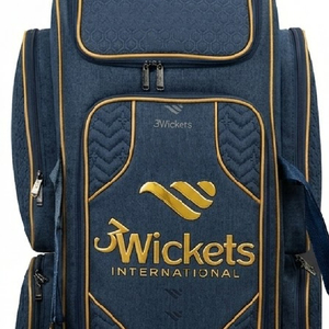 Customized Cricket Kit Bag Large Size Sports <b>Backpack</b> with <b>Wheels</b> Bat Holder and Ventilated Shoe Pocket - Product Image 3