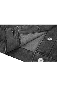 Cropped Raw Hem Denim Vest – Fashionable Women’s Sleeveless <b>Trucker</b> <b>Jacket</b> for Summer - Product Image 6