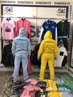 Sweat-shirt personnalisé en coton 100% délavé à l'acide pour l'hiver |   Ensemble de sweat-shirts et de pantalons de jogging unisexes SHINEWAYS SE201, de haute qualité, deux pièces
